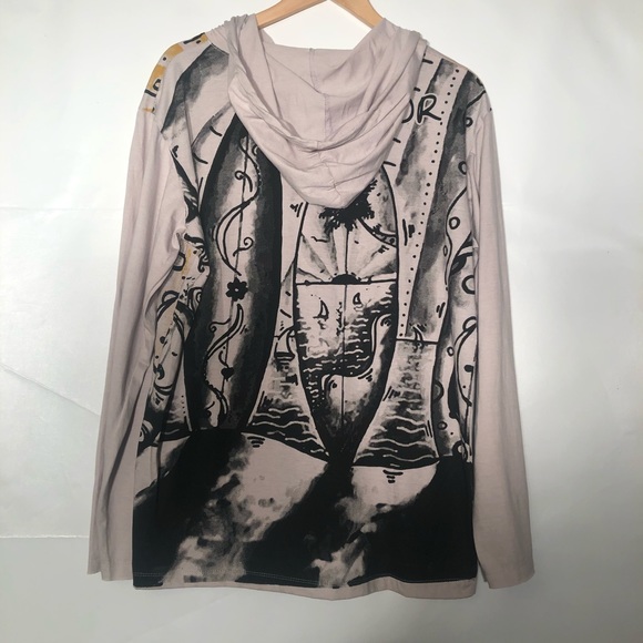 NWOT MIRROR Long Sleeve Hooded Top (M-92) - Picture 2 of 4